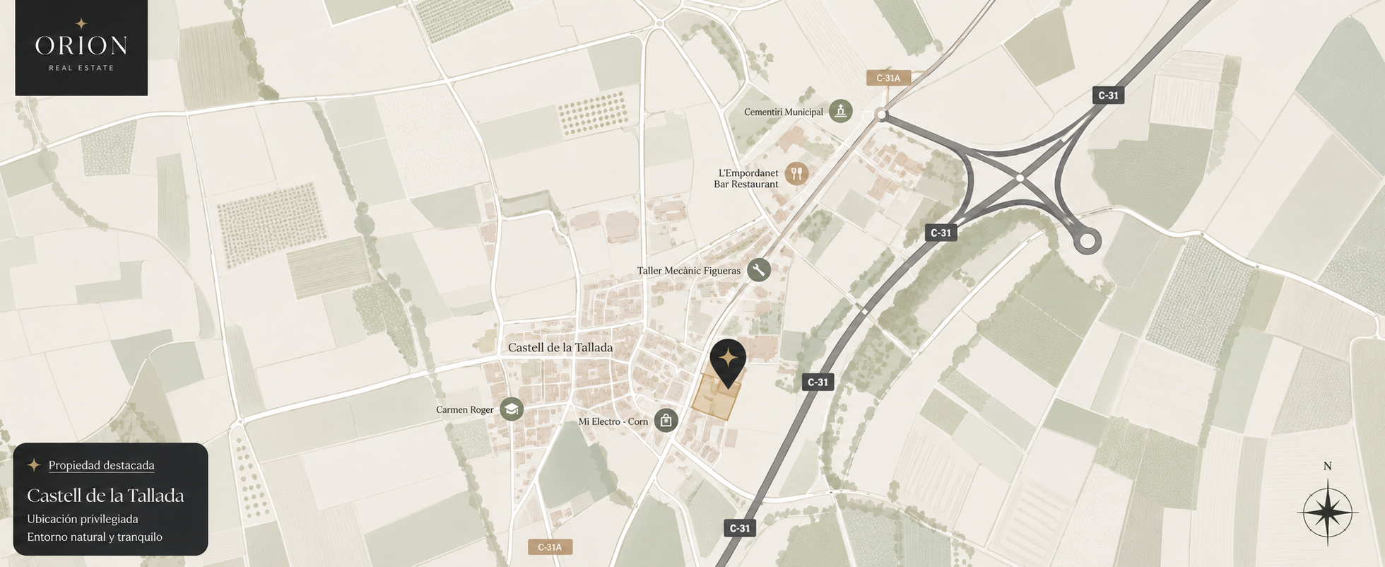 Mapa de ubicación de Villa Olive Hills